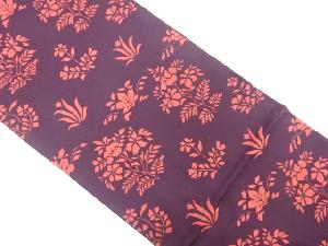 草花模様織り出し全通袋帯